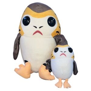 Star Wars Porg Lot Of 2 Squishy Pillow 12” Inches & 8” Inches Stuffed Figures
